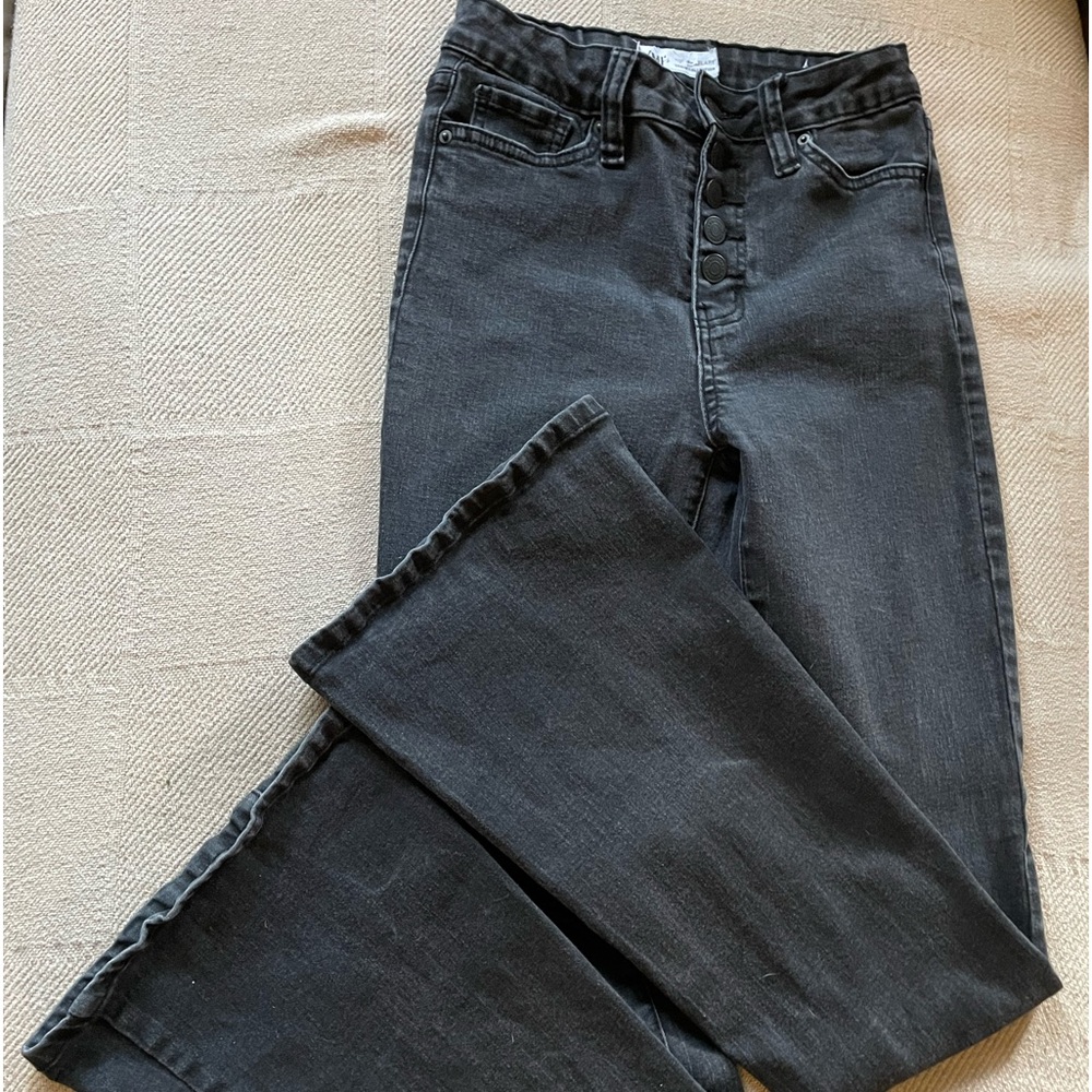 Black High Rise Flare Jeans